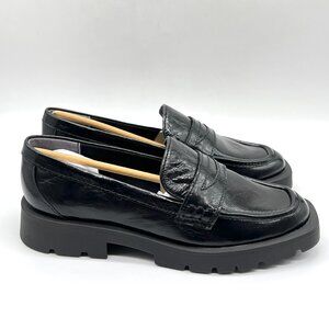 Dolce Vita Womens Size 6.5‎ Elias Black Leather Slip On Loafers Shoes